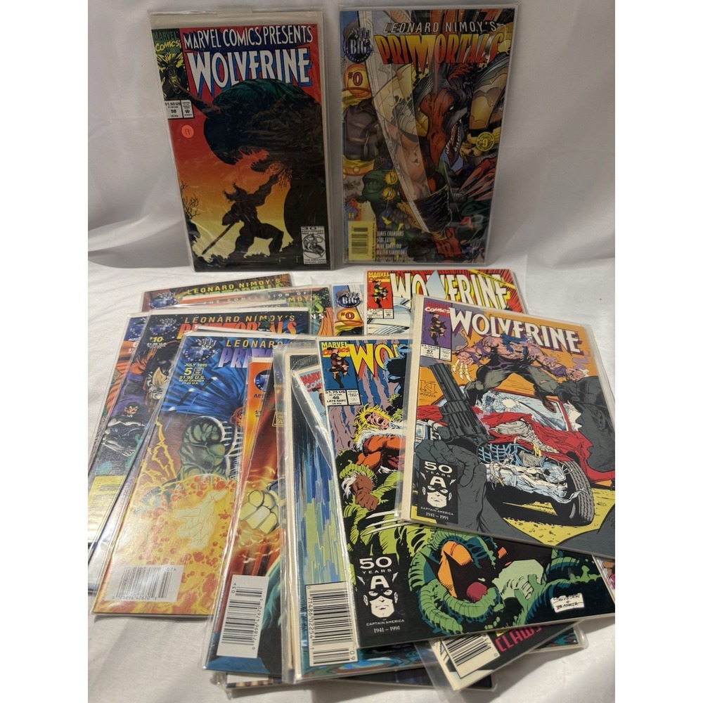 Lot of 18 Marvel DC Comics Wolverine Primotals 1990s 2000s Mixed